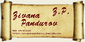 Živana Pandurov vizit kartica